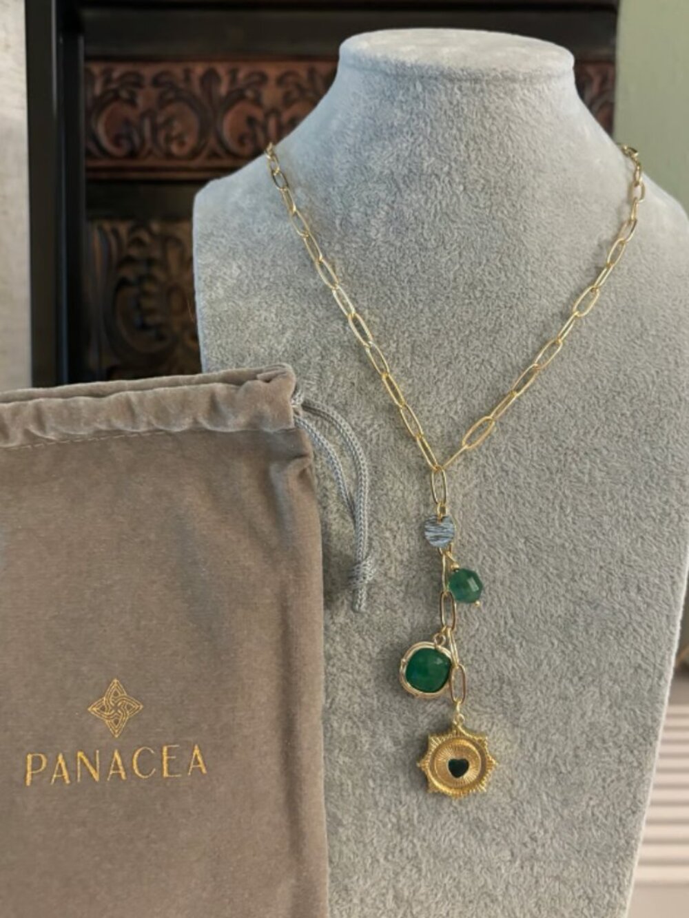 Panacea Green Drops Y-Necklace